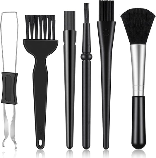 6 Pcs Mini Keyboard Cleaning Brushes Kit, Anti Static Electronic Dust Cleaning Brushes with PP Handle and Nylon Bristles, Keyboards Cleanings Brush for Computer Keyboard and Small Spaces