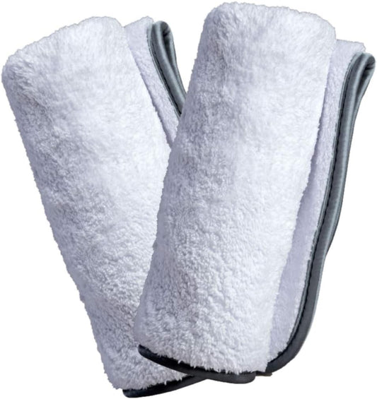 Adam's Polishes Double Soft Microfiber Towel - Premium Quality Microfiber Polishing Towel with Scratch-Free Satin Edge - Buff Away Polishes & Car Wax with Ease (2 Pack)