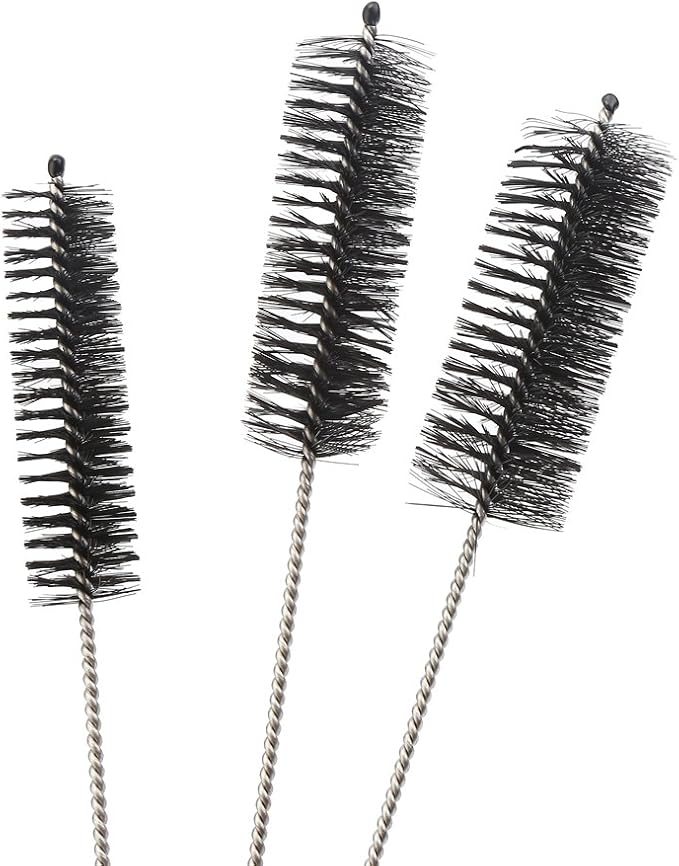 DECORA 10 Pieces Nylon Cleaning Bottle Brush Pipe Cleaning Brushes Tube Brushes Tube Bottle Straw Washing Cleaner Bristle Kit Tool Black