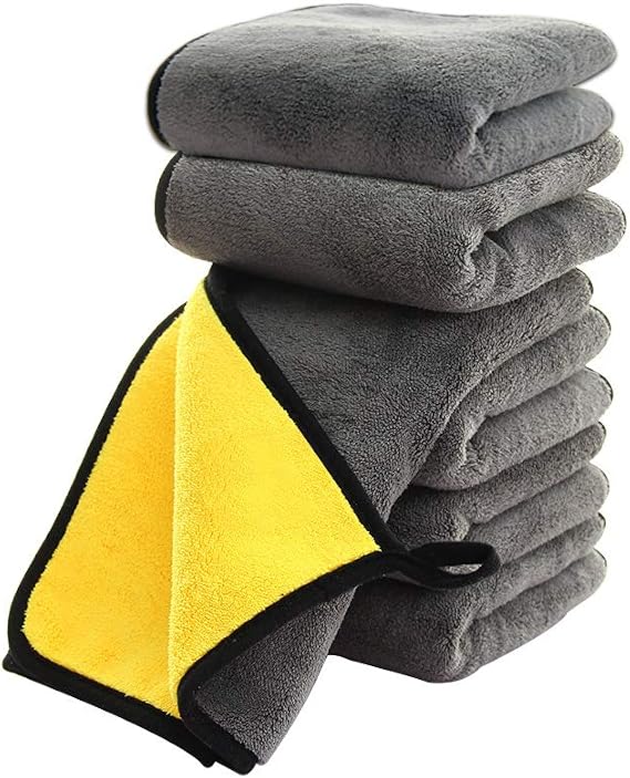SOFTBATFY Ultrasoft, Large, Thick and Quick Drying Car Microfiber Cleaning Towel 800GSM Polishing Waxing Auto Detailing 