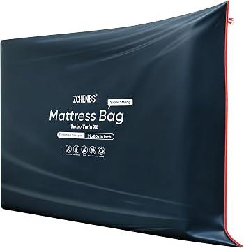 ZCHENBS® - Twin/Twin XL Mattress Bags for Moving, Waterproof Mattress Storage Bag with Zipper, Heavy-Duty 5 Mil Ultra-Th