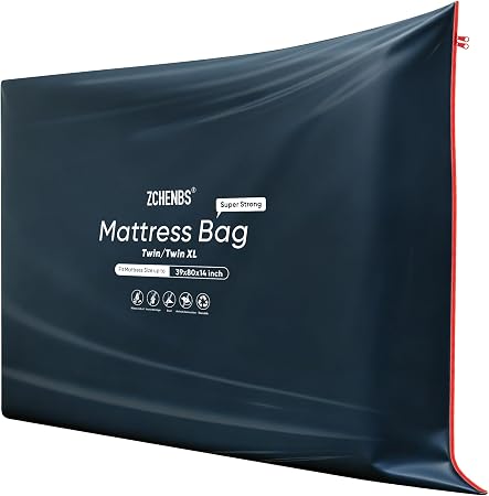 ZCHENBS® - Twin/Twin XL Mattress Bags for Moving, Waterproof Mattress Storage Bag with Zipper, Heavy-Duty 5 Mil Ultra-Th