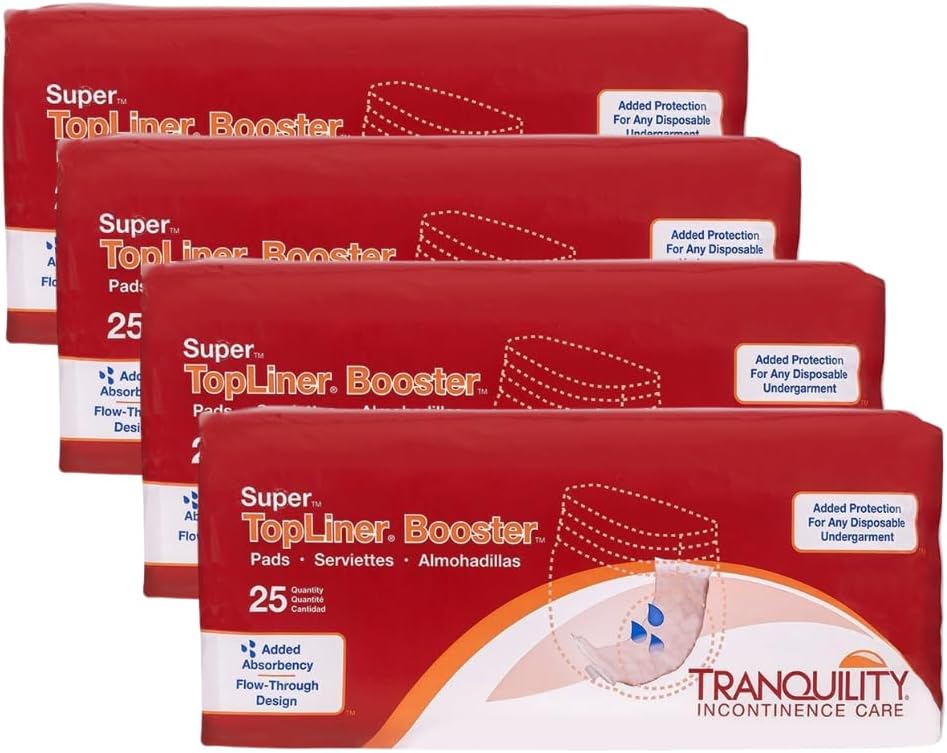 TopLiner Booster Pads, Super 15" x 4.25", 200 Ct Case