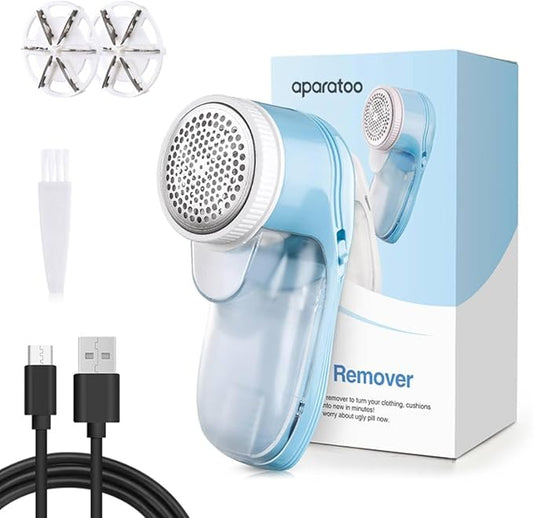 Fabric Shaver, Lint Remover for Clothes, Electric Lint Remover with 3 Replaceable Blades, Removes Fabric Pills, Rechargeable Sweater Defuzzer Pill Remover, Depiller Effectively Remove Pills