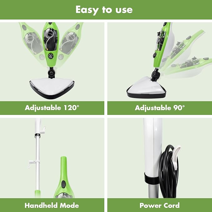 iMeshbean 10-in-1 Steam Mop, Floor Steamer, Carpet Steam Cleaner, Handheld Steam Cleaner for Laminate, Hardwood, Tile, Floor, Carpet Cleaning