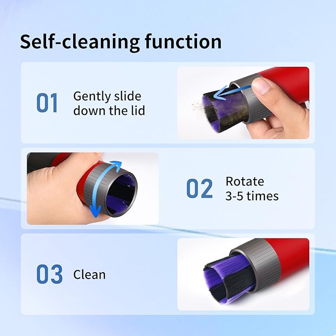 Soft Bristle Dust Brush Compatible with Dyson V7 V8 V10 V11 V15 Vacuum Cleaner - Traceless, Scratch free, Self cleaning, Compact Design for Fine Surfaces, Dust Brush Vacuum Attachment