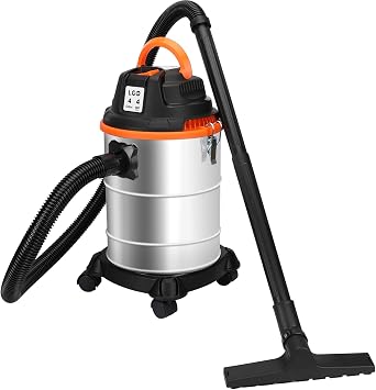 LIGO Shop Vacuum Wet and Dry, 4 Gallon Shop Vac with Accessories, Staninless Steel Tank, 4HP, for Workshop, Garage, Home