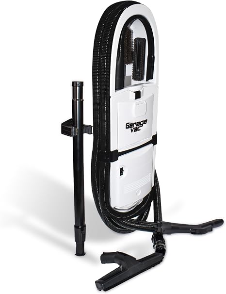 InterVac Garage Vacuum Cleaner for Workshop, 1 Gallon Garage Vacuum Wall Mounted, Stretch Hose Shop Vacuum for RVs, Boat