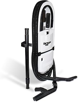 InterVac Garage Vacuum Cleaner for Workshop, 1 Gallon Garage Vacuum Wall Mounted, Stretch Hose Shop Vacuum for RVs, Boat