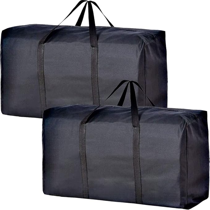 Extra Large Moving Bags with Strong Zippers & Carrying Handles, Storage Bags Storage Totes for Clothes, Moving Supplies,