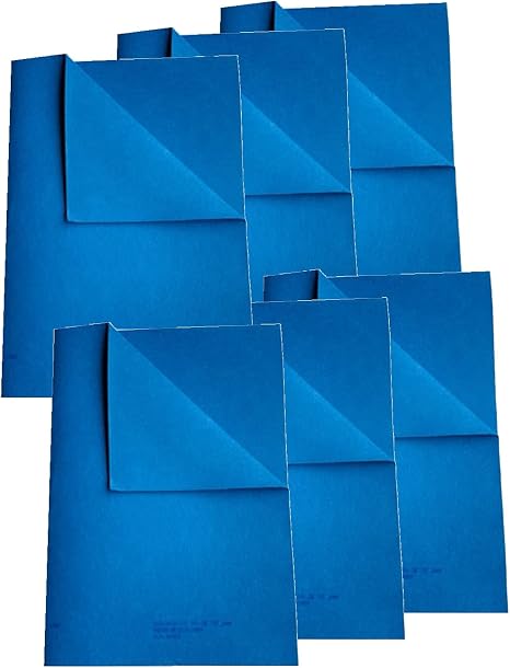 The Original Quality German Shammy Wholesaler Since 1983, 6 PK Royal Blue XL 20x28 inch, Authentic 260 Gram Chamois Clot