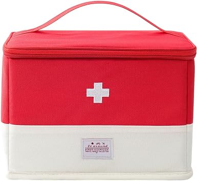 Travel Medicine Bag Organizer,Empty First Aid Kit Bag,Empty Medical Supplies Organizer Bag，Portable Kit for Traveling, C