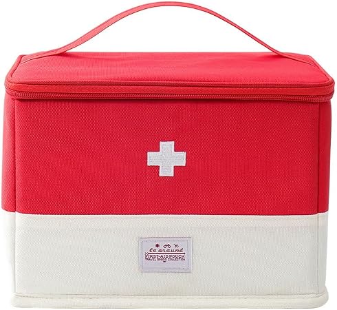 Travel Medicine Bag Organizer,Empty First Aid Kit Bag,Empty Medical Supplies Organizer Bag，Portable Kit for Traveling, C