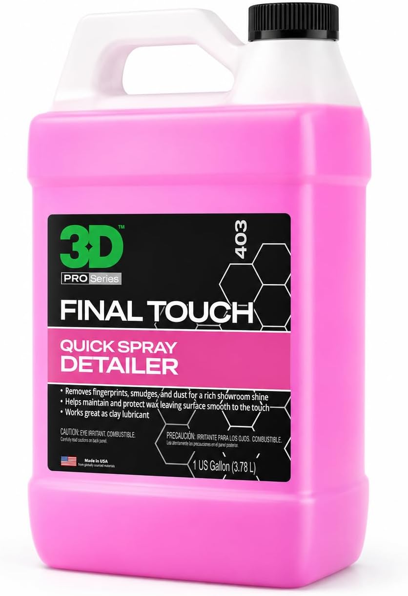 Final Touch Detail Spray, 1 Gallon – Quick Detailer Spray for Showroom Shine, Waterless Detail Spray, Easy Spray-On Wipe-Off Formula, Maintains Wax Protection