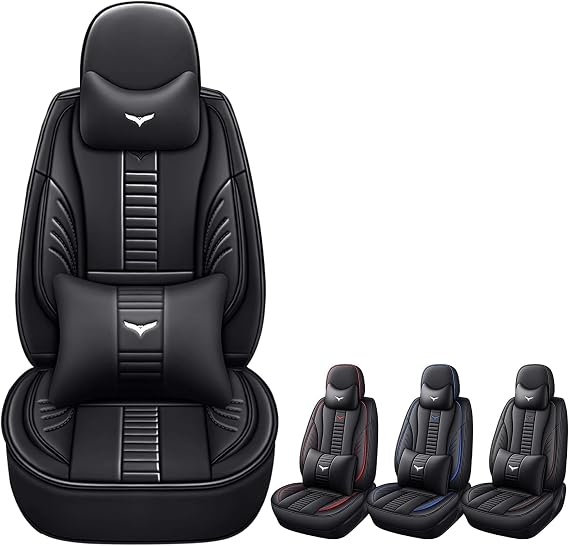 Luxury 2 Seats Car Seat Covers Protectors for Infiniti I30 1996-2001, Back Storage Bag Design & Headrest Pillow & Lumbar