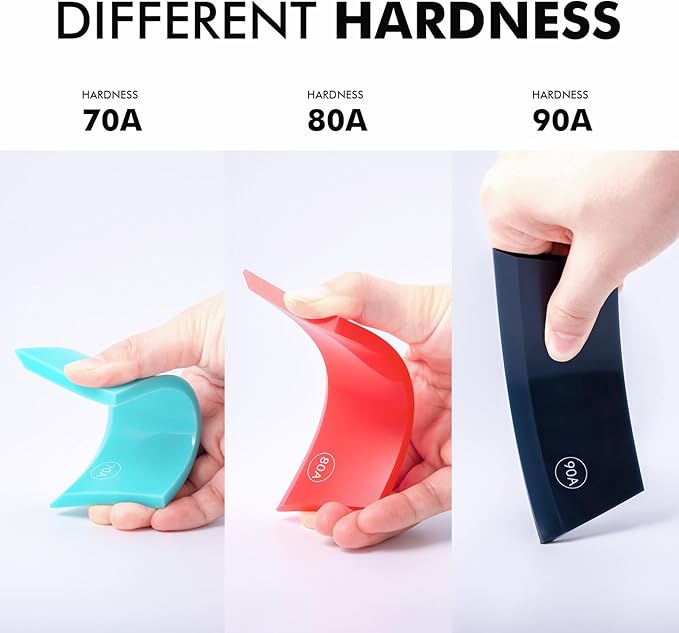 FOSHIO 3 Pack Different Hardness Small Squeegee, Non-Slip Handle Rubber PPF Squeegee, Window Cleaning, Shower Glass Door, Car Windshield