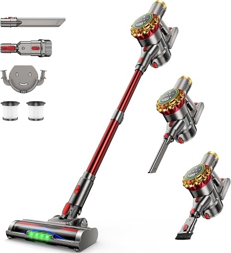 AIPOWAY Cordless Vacuum Cleaner, 600W Stick Vacuum Cleaner for Home