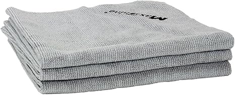 Maxshine 16x16 Universal Polishing Crazy Microfiber Towel (Grey, 350GSM) | Ultra-Soft, High-Absorbency Cloth | Professio