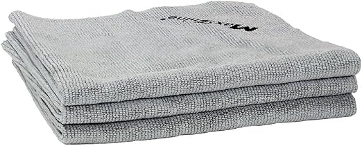 Maxshine 16x16 Universal Polishing Crazy Microfiber Towel (Grey, 350GSM) | Ultra-Soft, High-Absorbency Cloth | Professio