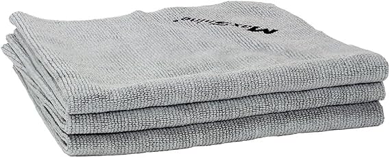 Maxshine 16x16 Universal Polishing Crazy Microfiber Towel (Grey, 350GSM) | Ultra-Soft, High-Absorbency Cloth | Professio