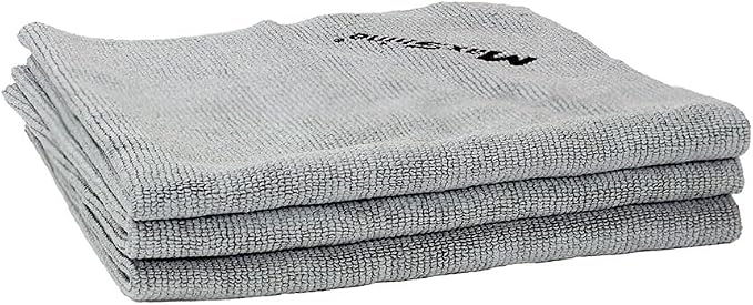 Maxshine 16x16 Universal Polishing Crazy Microfiber Towel (Grey, 350GSM) | Ultra-Soft, High-Absorbency Cloth | Professio
