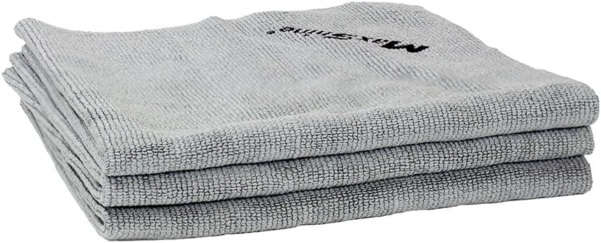 Maxshine 16x16 Universal Polishing Crazy Microfiber Towel (Grey, 350GSM) | Ultra-Soft, High-Absorbency Cloth | Professio