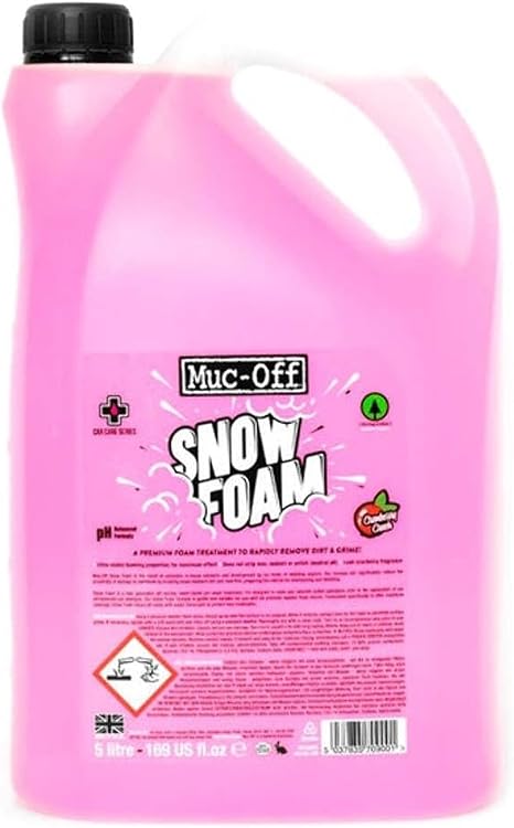 Muc-Off Snow Foam, 5 Liter - Biodegradable Car Wash Soap, Car Shampoo, Foam Cannon Soap - pH Neutral Bike Wash, Motorcyc