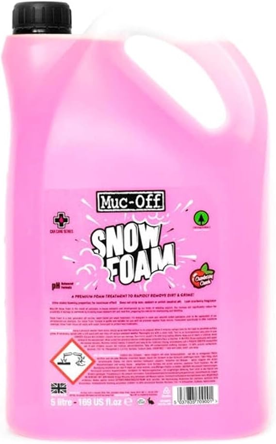 Muc-Off Snow Foam, 5 Liter - Biodegradable Car Wash Soap, Car Shampoo, Foam Cannon Soap - pH Neutral Bike Wash, Motorcyc