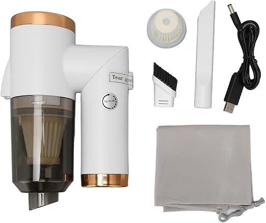Zyyini Foldable Handheld Vacuum, 9000Pa Powerful Suction Electric Air Duster, Rechargeable 4000mAh Battery, LED Light, W