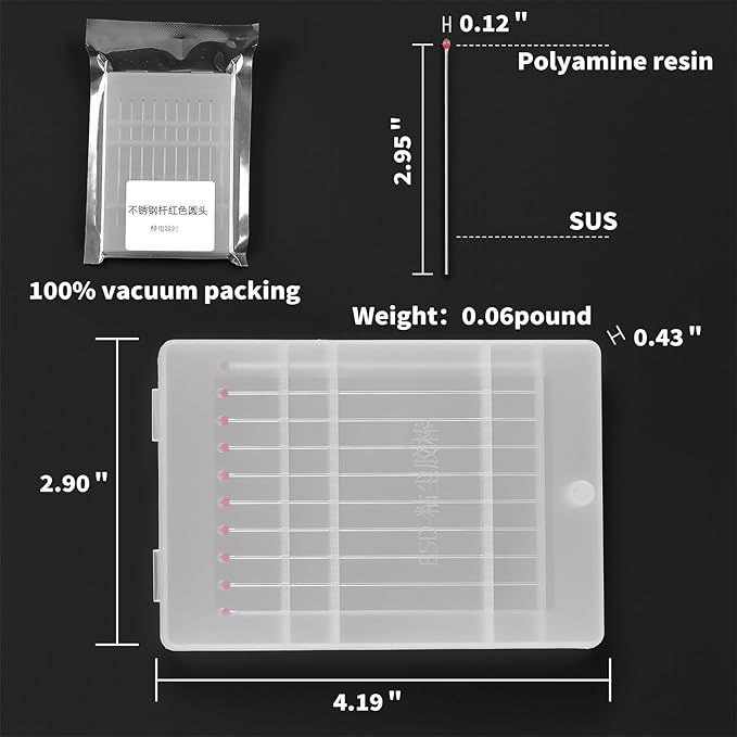 Tiny 2.5MM Cleaning Swabs – Effortlessly Clean Camera Sensors, Electronics & PCBs – ESD-Safe, No Residue, No Scratches (Red-10Packs, Electrostatic adsorption)