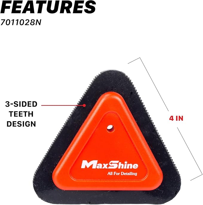 Maxshine Universal Mini Pet Hair Remover Tool – 3-Sided Teeth Brush for Car Interior, Carpets, Dogs & Cats – Easy-to-Clean Hair Removal Tool – Premium Car Detailing Accessory