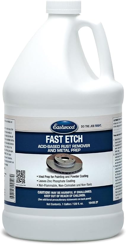 Eastwood Fast 1-Step Etch Rust Remover Painting Powder Coating Gallon