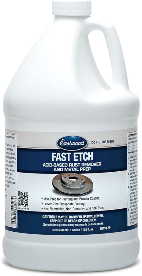 Eastwood Fast 1-Step Etch Rust Remover Painting Powder Coating Gallon
