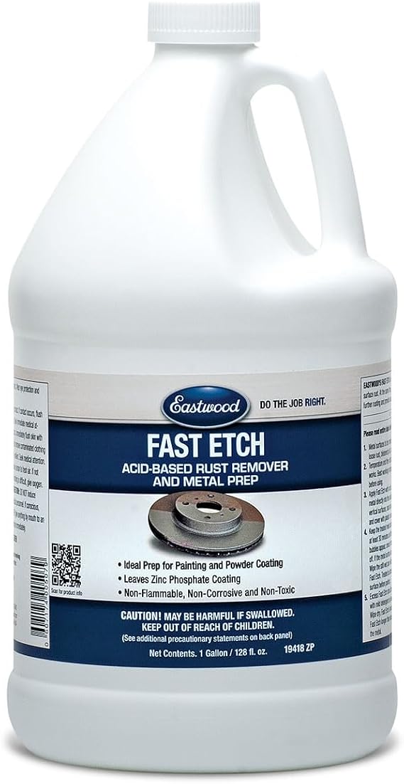 Eastwood Fast 1-Step Etch Rust Remover Painting Powder Coating Gallon