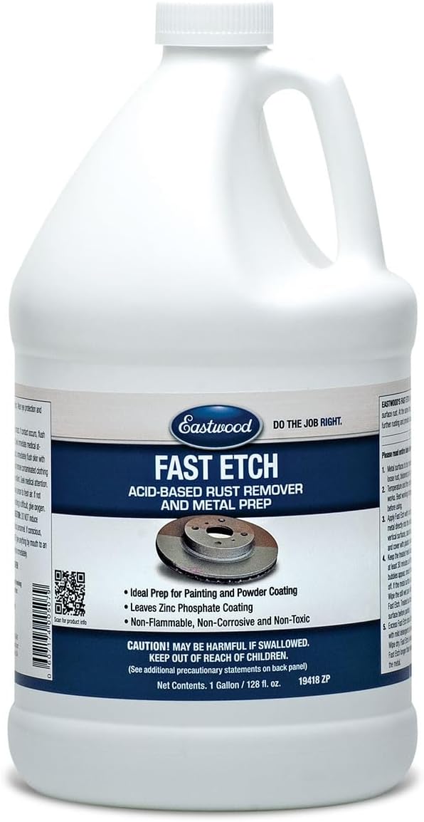 Eastwood Fast 1-Step Etch Rust Remover Painting Powder Coating Gallon