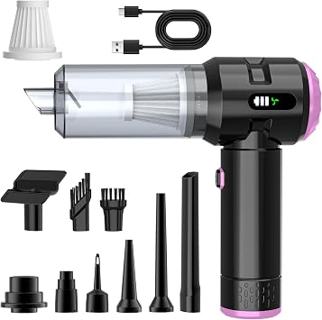 Wansimoo Handheld Car Vacuum Cleaner,25000PA Strong Cyclonic Suction Car Vacuum Portable Cordless with Digital Display M