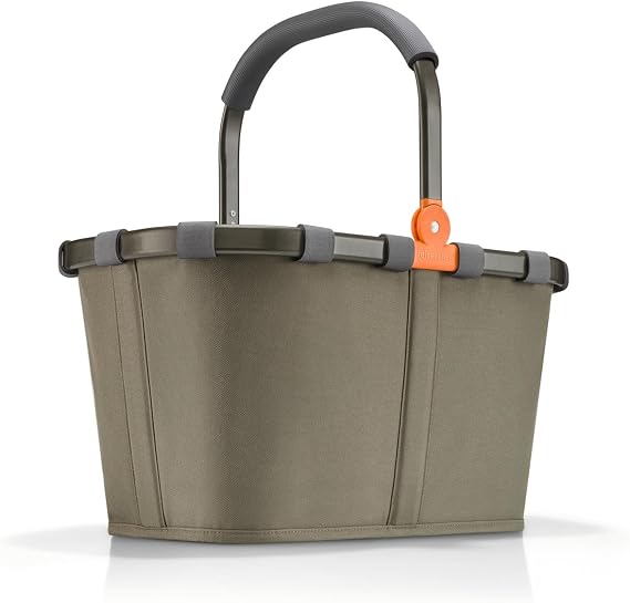 Reisenthel Carrybag Green Olive - Sturdy Shopping Basket With Lots Of Storage Space And Practical Inner Pocket - Elegant