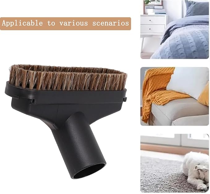 6 Pack Round Dust Brush For Shark Vacuum Attachment Replacement Shark Vacuum Brush Attachment with Vacuum Hose Adapter, For Most Vacuum Cleaners Accessories