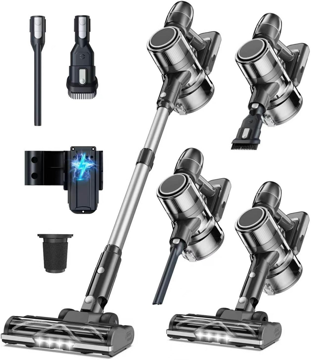 Cordless Vacuum Cleaner Stick Cleaners - Vacuums for Home Pet Hair Hardwood Floors Lightweight Electric Brooms with Rechargeable Battery Wireless Handheld Vacuum High Suction Power
