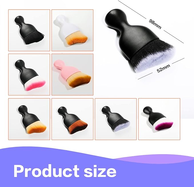 AOCISKA Car Interior Detailing Brush,Soft Bristle Cleaning Brush Car Detailing Brush Dusting Brush,Car Interior Cleaning Tool,Auto Detail Brush Car Dash Duster Brush (Black&Purple with Cap)