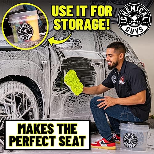 Ultimate Car Wash Bucket Kit, Dirt Trap, Mitt, Soap & Lid