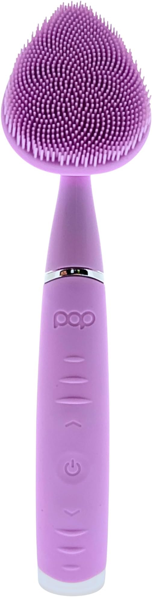 Clover Facial Cleansing Device Lavender Silicone Facial Cleaner & Exfoliator w/ 8000 Vibrations Per Minute, 5 Speeds, USB Rechargeable Face Cleaning Scrubber & Skincare Tool with Case