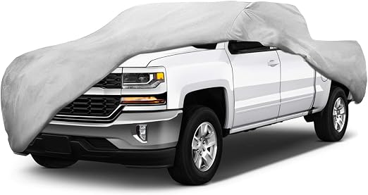 Motor Trend Custom Fit Truck Cover for Chevrolet Chevy Silverado 1500 2008-2018, Heavy Duty Car Cover Waterproof All Wea