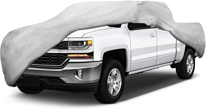 Motor Trend Custom Fit Truck Cover for Chevrolet Chevy Silverado 1500 2008-2018, Heavy Duty Car Cover Waterproof All Wea
