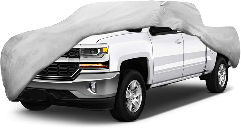 Motor Trend Custom Fit Truck Cover for Chevrolet Chevy Silverado 1500 2008-2018, Heavy Duty Car Cover Waterproof All Wea