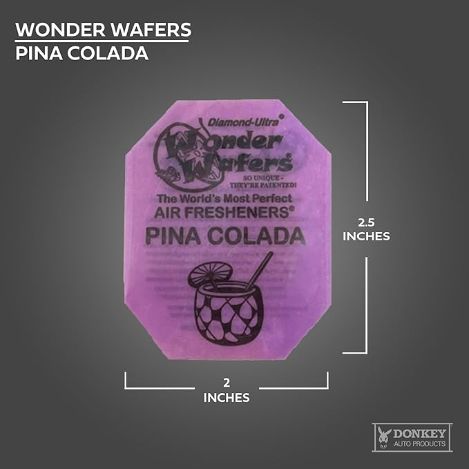 Wonder Wafers - Diamond-Ultra Scented Car Air Fresheners - Individually Wrapped (15 Per Pack) (Pina Colada)