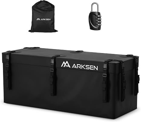 ARKSEN Hitch Cargo Carrier Bag with Lock for 24" x 60" Baskets Waterproof 16.4 Cubic Feet Large Capacity Luggage Storage