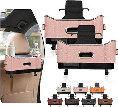 Alkyne Car Seat Back Storage Box, 2025 New Multifunctional Car Backseat Organizer, Car Seat Back Tissue Holder with Purs