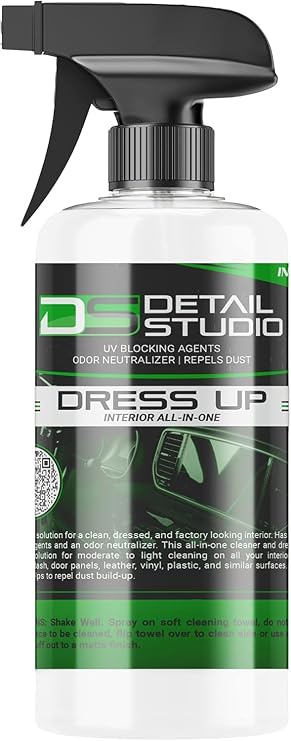 Dress Up, Interior Car Cleaner & Shiner for Car Care and Detailing, Cleaner for Dashboards, Screens, and other Surfaces 