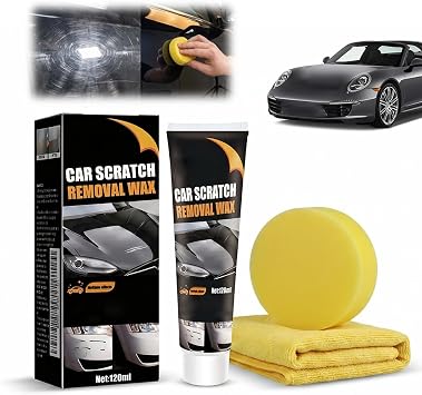 Car Scratch Repair Wax for Vehicles, 2026 Upgraded Cars Universal Scratch Remover Wax with Sponge and Towel, Car Paint S